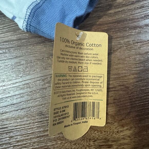 Touched By Nature Infant Boy Cotton Sleep And Play Whales 3 Pk 6-9 Months NWT - Picture 6 of 6